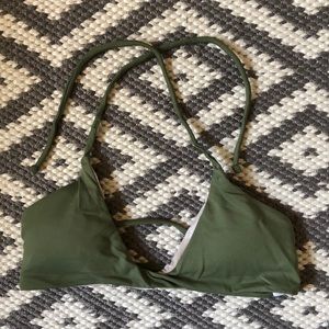 Midori Bikini olive green swimsuit top